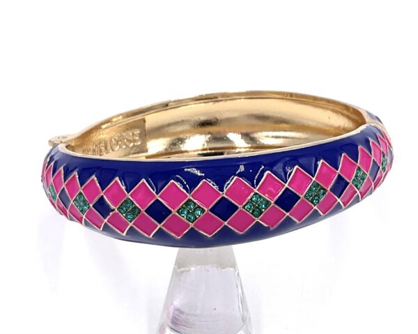 ARGELOUSE AMOK ZELLIGE BLEU NUIT- ROSE SWAROVSKIS VERT